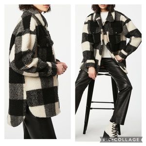 NWT- Bernardo Plaid Fleece Shirt Jacket. Size S